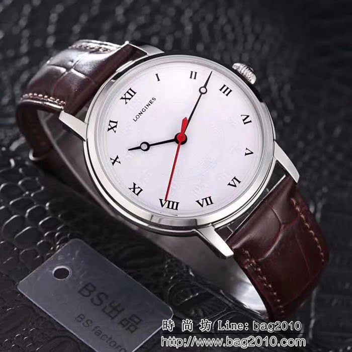 LONGINES浪琴 簡約時尚 三針機械男士腕表 WSS1290